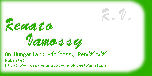 renato vamossy business card